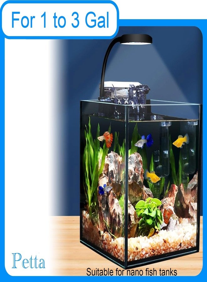 Petta Clip On Aquarium Light with Timer for 1-3 Gal Fish Tank, USB Betta Fish Light for Nano/Small/Planted Tank(Dimmable WRGB LED) Adjustable Brightness, Enhance Betta/Aquatic Plants Color - Image 3